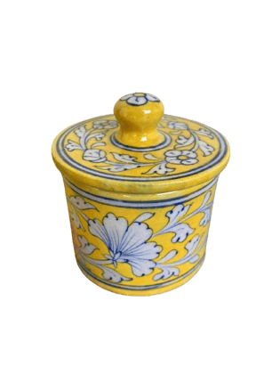 Blue Pottery Cookie Jar