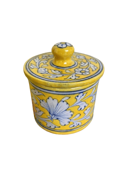 Blue Pottery Cookie Jar