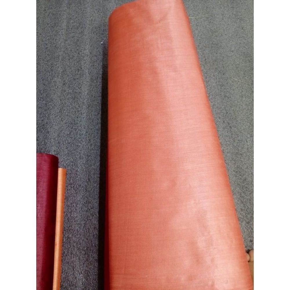 Silk Mark Certified Pure Tussar Silk Peach Fabric-6759