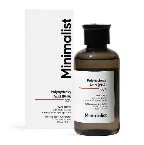 Minimalist polyhydroxy Acid (PHA) 3% Alcohol Free Face Toner, 150 ml