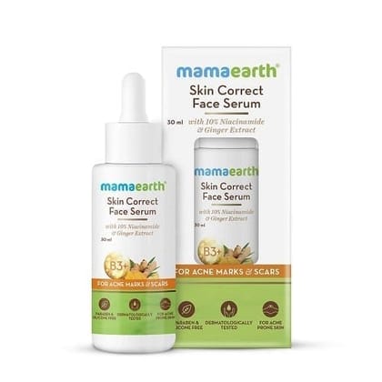 Mamaearth Skin Correct Face Serum with Niacinamide and Ginger Extract for Acne Marks & Scars - 30 ml