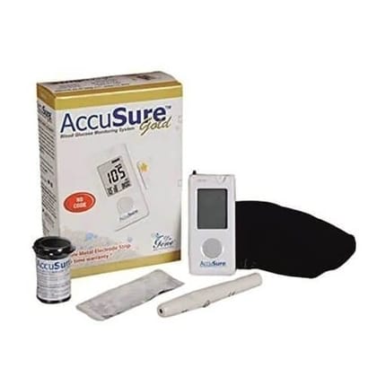 AccuSure Gold Blood Glucose Meter with 25 Test Strips