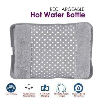 INDUSTRYOWL POCKET VELVET Electric Hot Water Grey LARGE HOT BAG 1.5 ml Hot Water Bag (Multi Color)