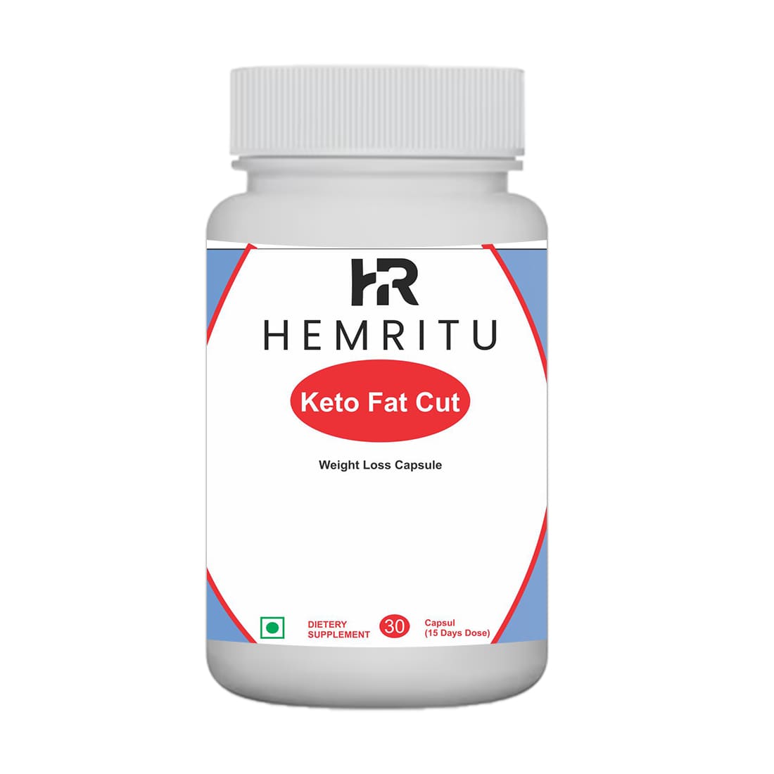 Hemritu Keto Fat Cut 100% Natural Vegan Herbal Ayurvedic Weight Loss Capsule for Women & Men Good having Main Ingredient Garcinia Combogia, Green Tea, Green Coffee Bean Ext. With Powerful Appetite Suppressant| No Side Effect | 30 Capsule