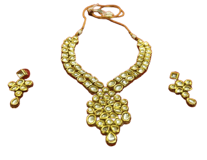 Kundan Fancy Necklace Traditional Jewellery Set