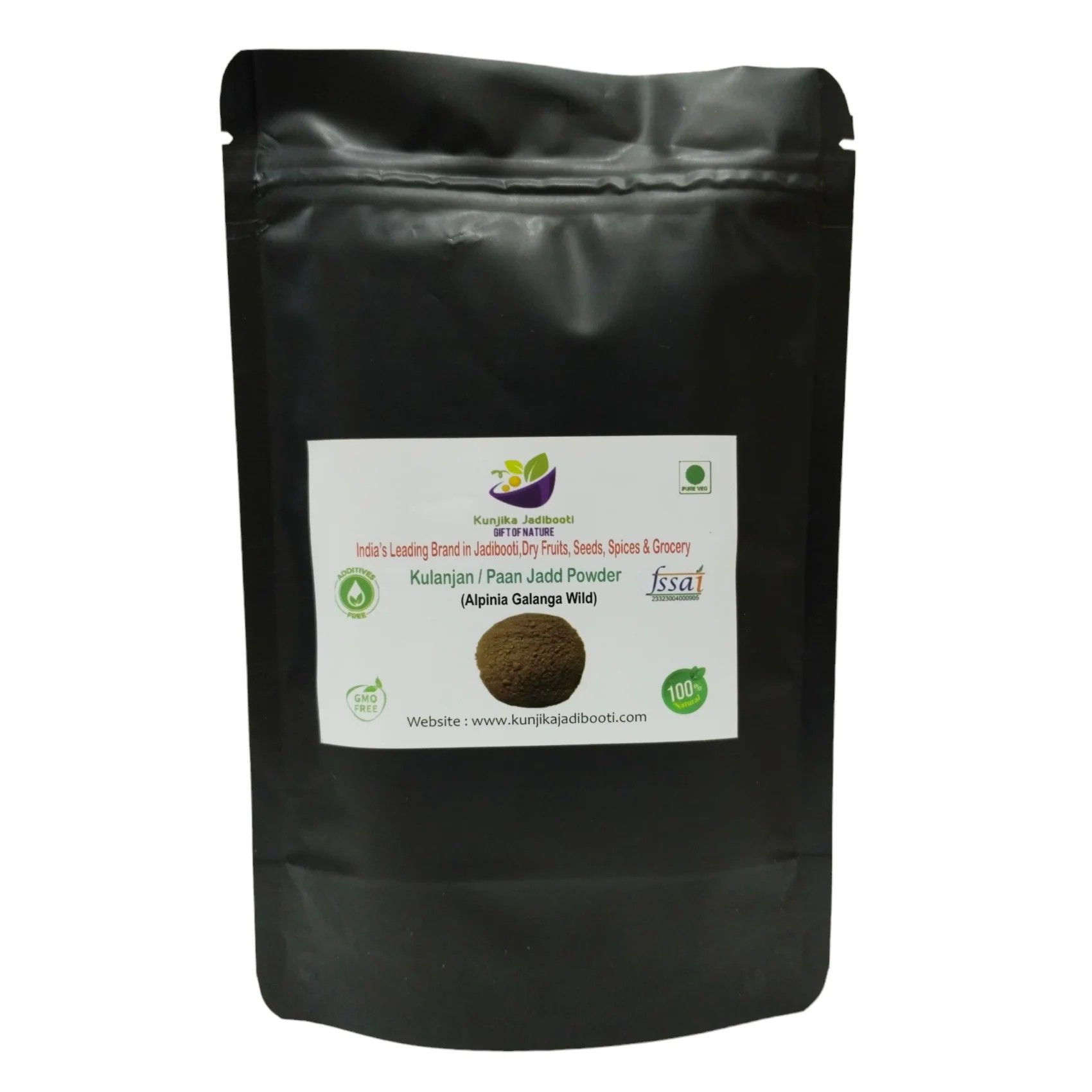 Kunjika Jadibooti Paan Jadd - Khulanjan Powder - Kulinjan - Alpinia Galanga Wild - Siamese Ginger - Thai Ginger Powder -100 grams