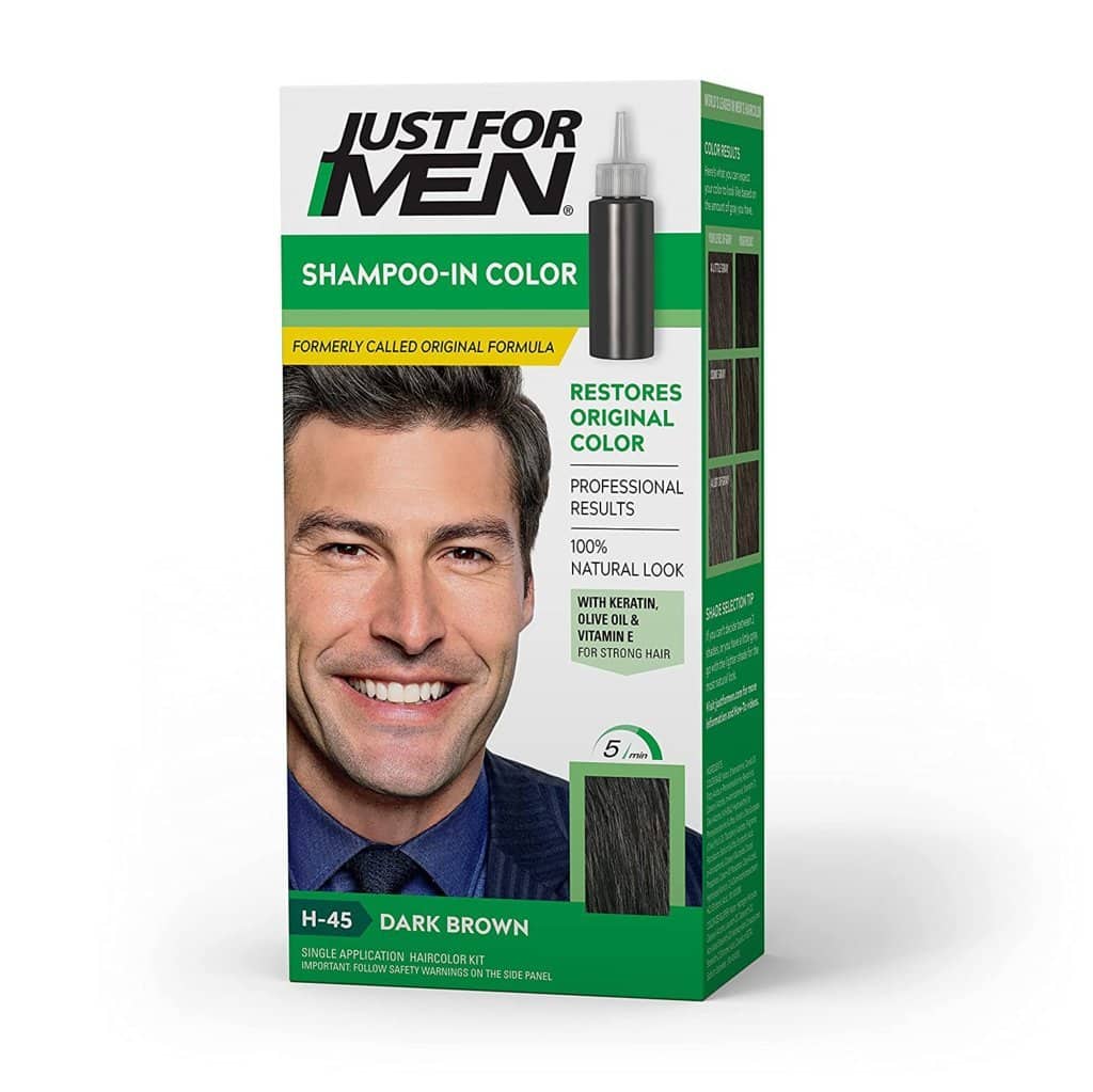 Just For Men Hair H-45 Dark Brown Black Hair Color