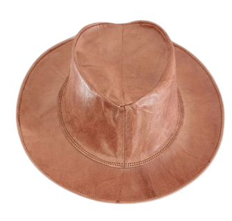 Ganpati Enterprise Handicraft Leather New Generation Outback Hat  boy and girl  Best Gifting Made by Awarded Indian Artisan Color Brown