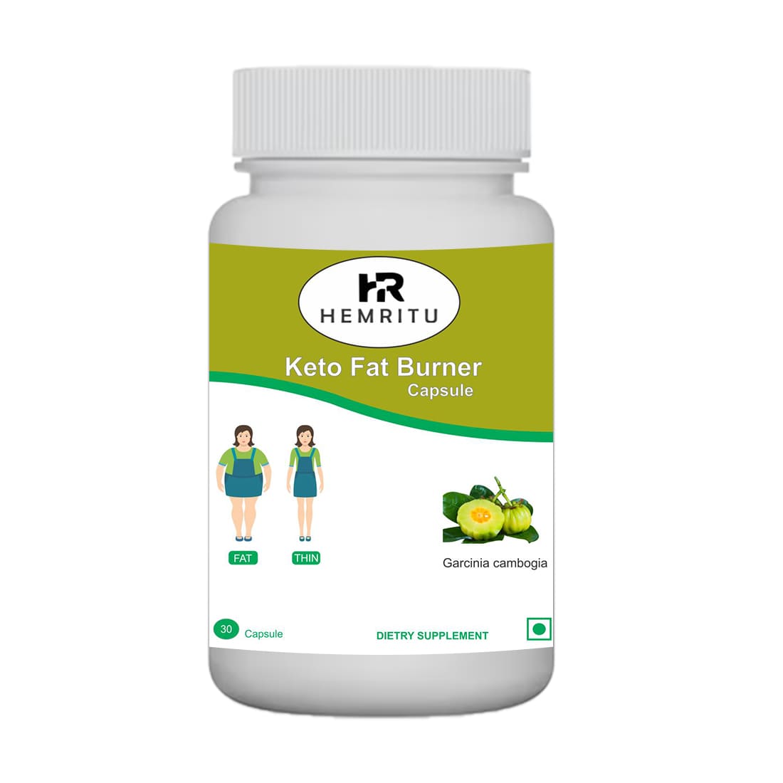 Hemritu Keto Fat Burner Herbal Ayurvedic Weight Loss Capsule for Women & Men 30 Capsule(15 Day Dose)