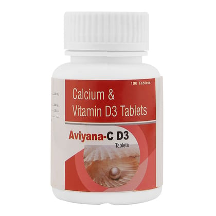 Aviyana Healthcare C D3 Tablet | Essential Calcium & Vitamin D3 Supplement for Bone Health and Immune Support