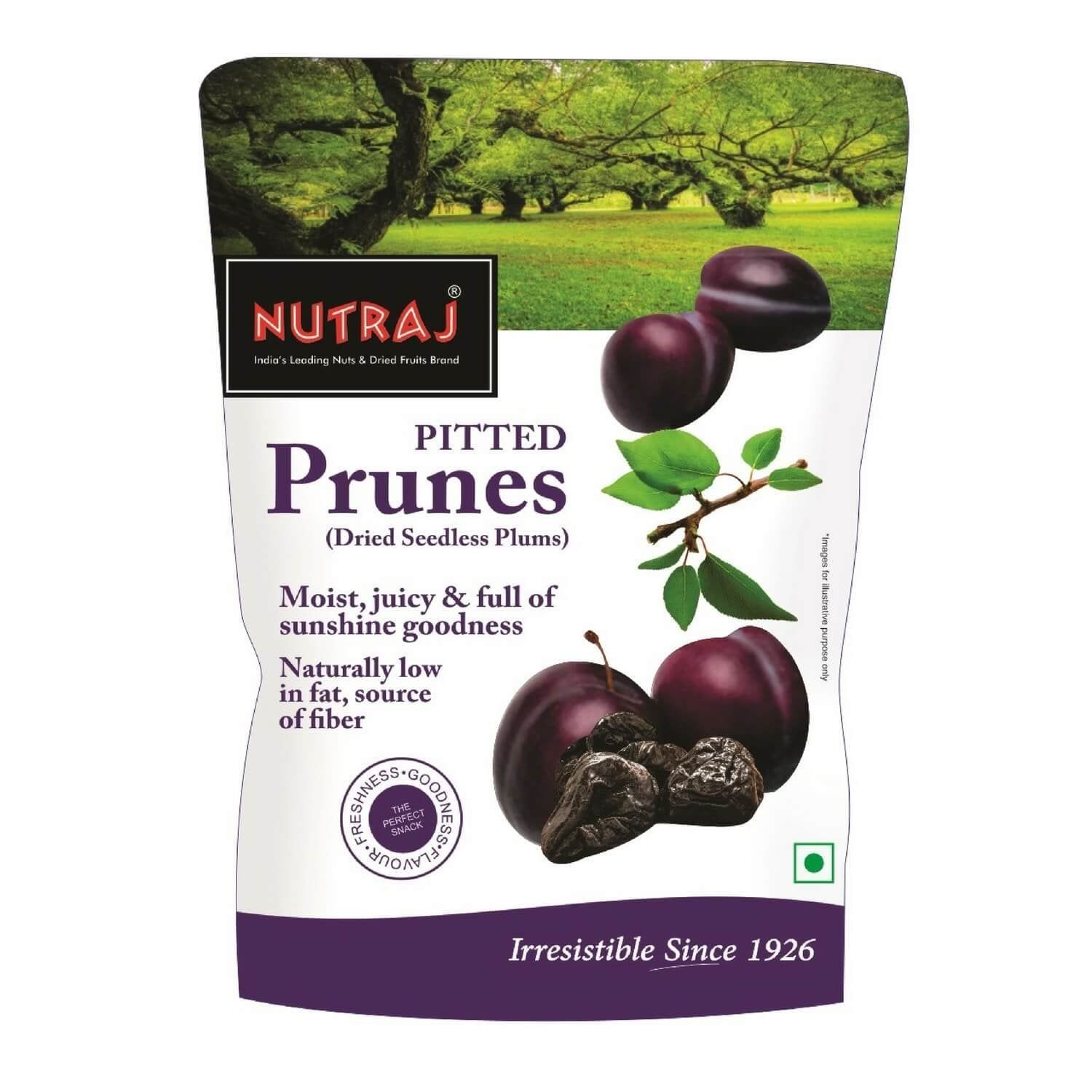 Nutraj Dried Pitted Prunes (Dried Seedless Plums) 200g