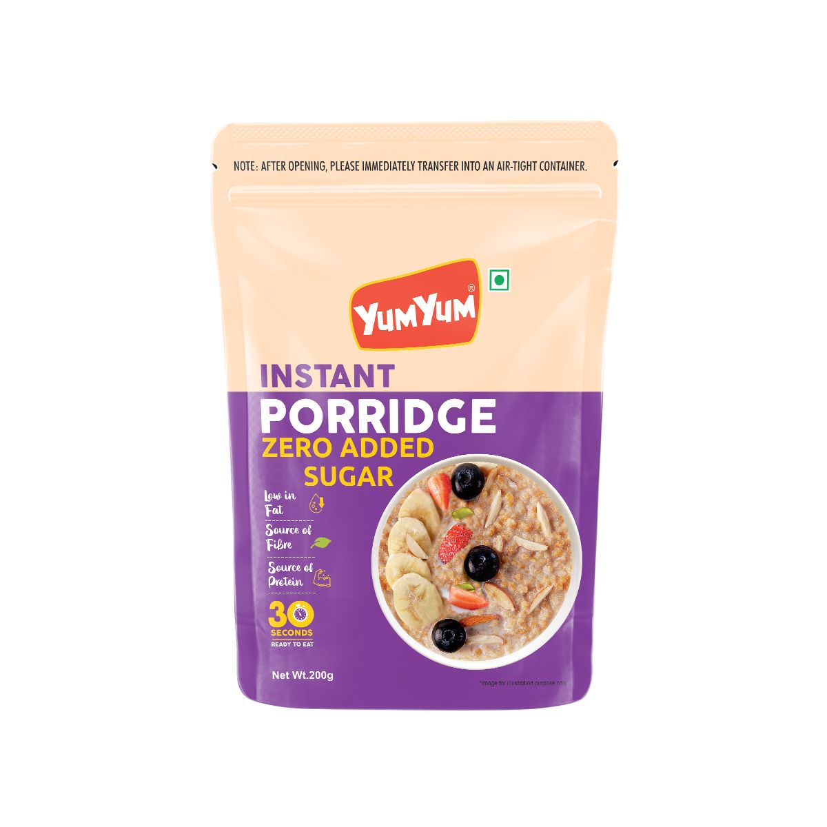 Yum Yum Instant Zero added Sugar Porridge 200g