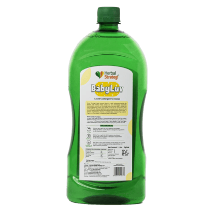 Herbal Strategi Natural Fabric Wash for Baby | Liquid Detergent for Top Load & Front Load Washing Machine | Suitable For All Fabrics | 1 Litre