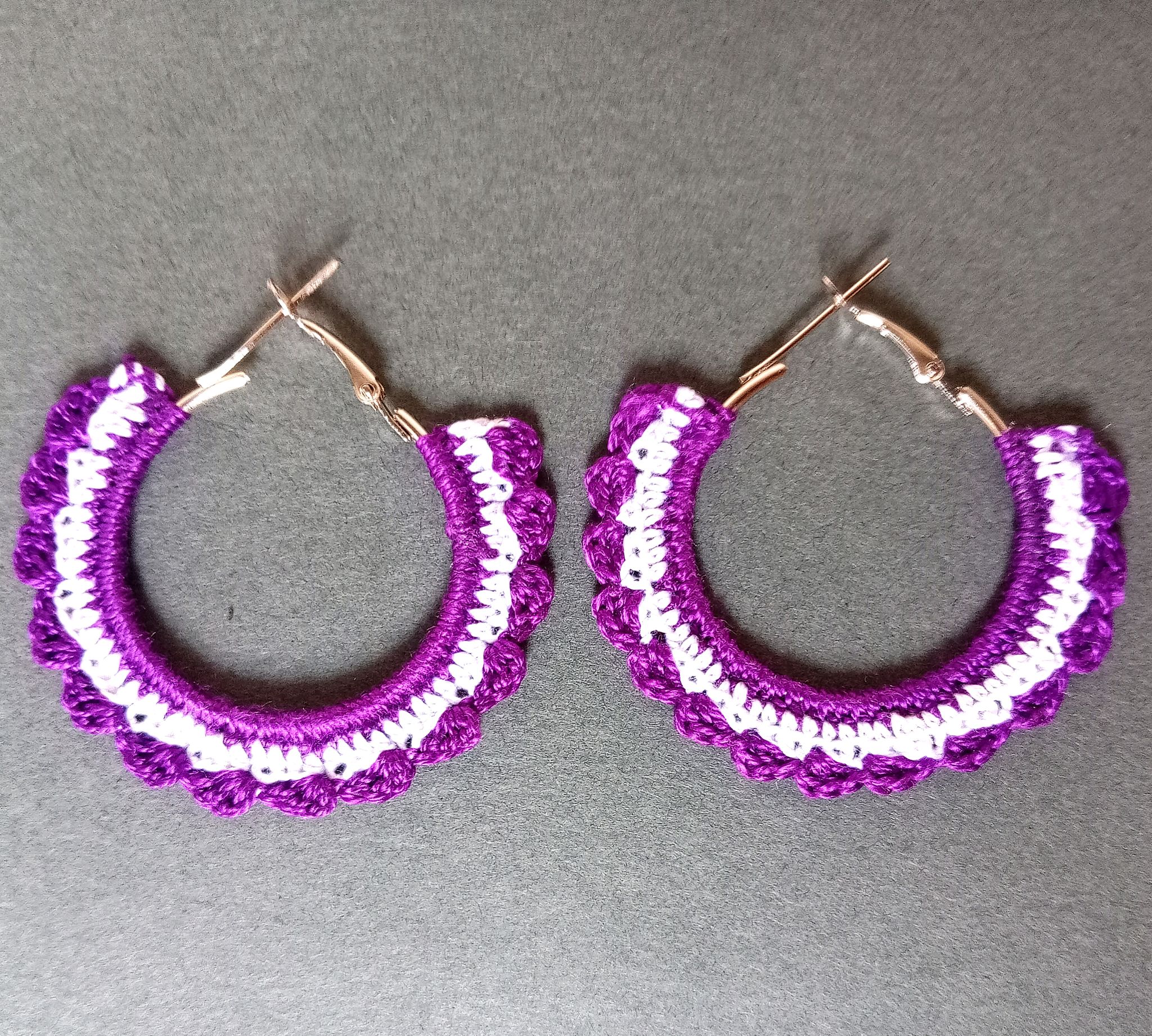 Crochet Hoop Earrings