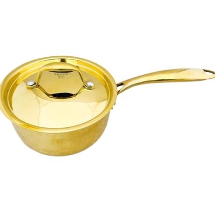 Shahdab Handicraft/ Brass Sauce Pan with Lid