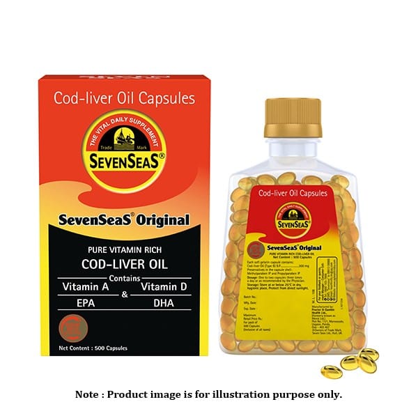 SevenSeas Cod Liver Oil - 500 Capsules