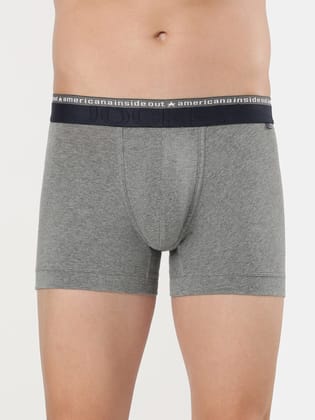 Jockey Men's Super Combed Cotton Elastane Stretch Solid Trunk US60 Mid Grey Melange Pack Of 1