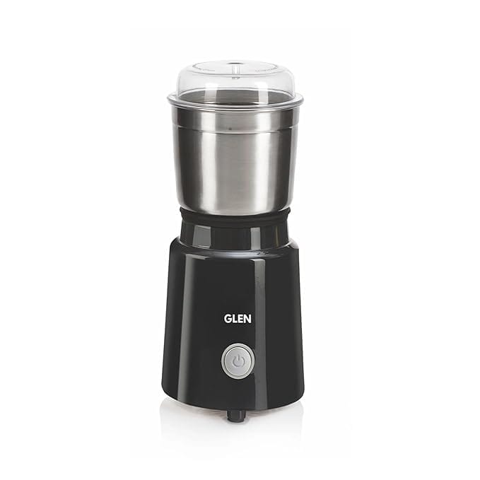 Glen Electric Mini Grinder 350 Watt | 1 Jar | ABS body | ISI Certified| 2 year warranty White (SA 4045 NG) BLACK