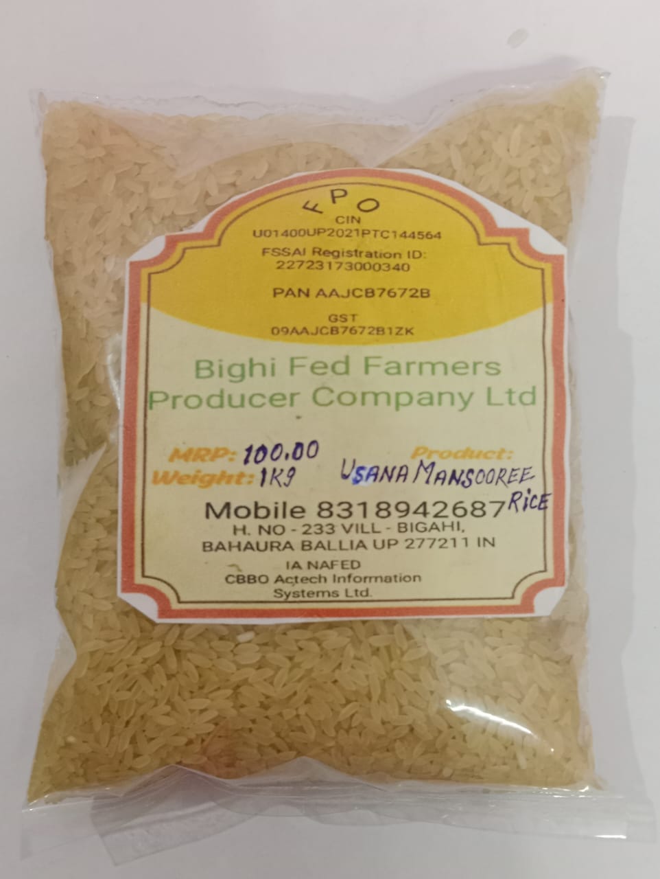 Usna Mansoori Rice 1KG