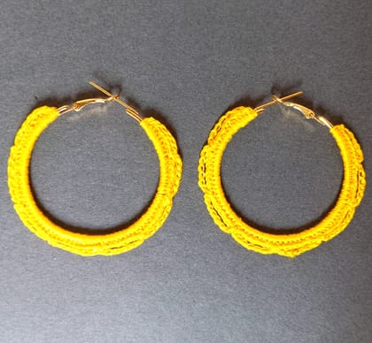 Crochet Hoop Earrings