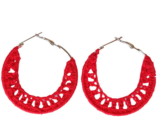 Crochet Hoop Earrings