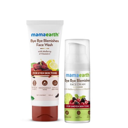 Mamaearth bye bye blemishes facewash (100 ml) + Mamaearth bye bye blemishes face cream (30 gm) COMBO