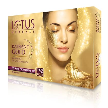 Lotus Herbals Radiant Gold Cellular Glow 4 Facial Kit (37 gm each)