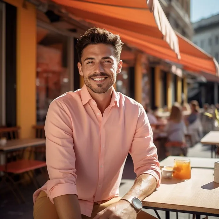 Salmon Pink Oxford Button Down Shirt