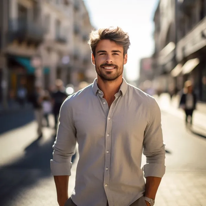 Pearl Grey Oxford Button Down Shirt