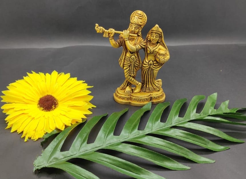 Handcrafted Brass Loard Radha Krishna Collectible/ Idol