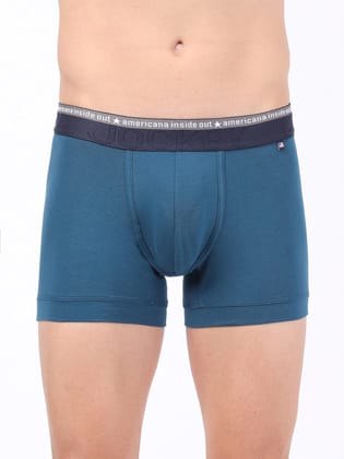 Jockey Men's Super Combed Cotton Elastane Stretch Solid Trunk US60 Seaport Teal Pack Of 2