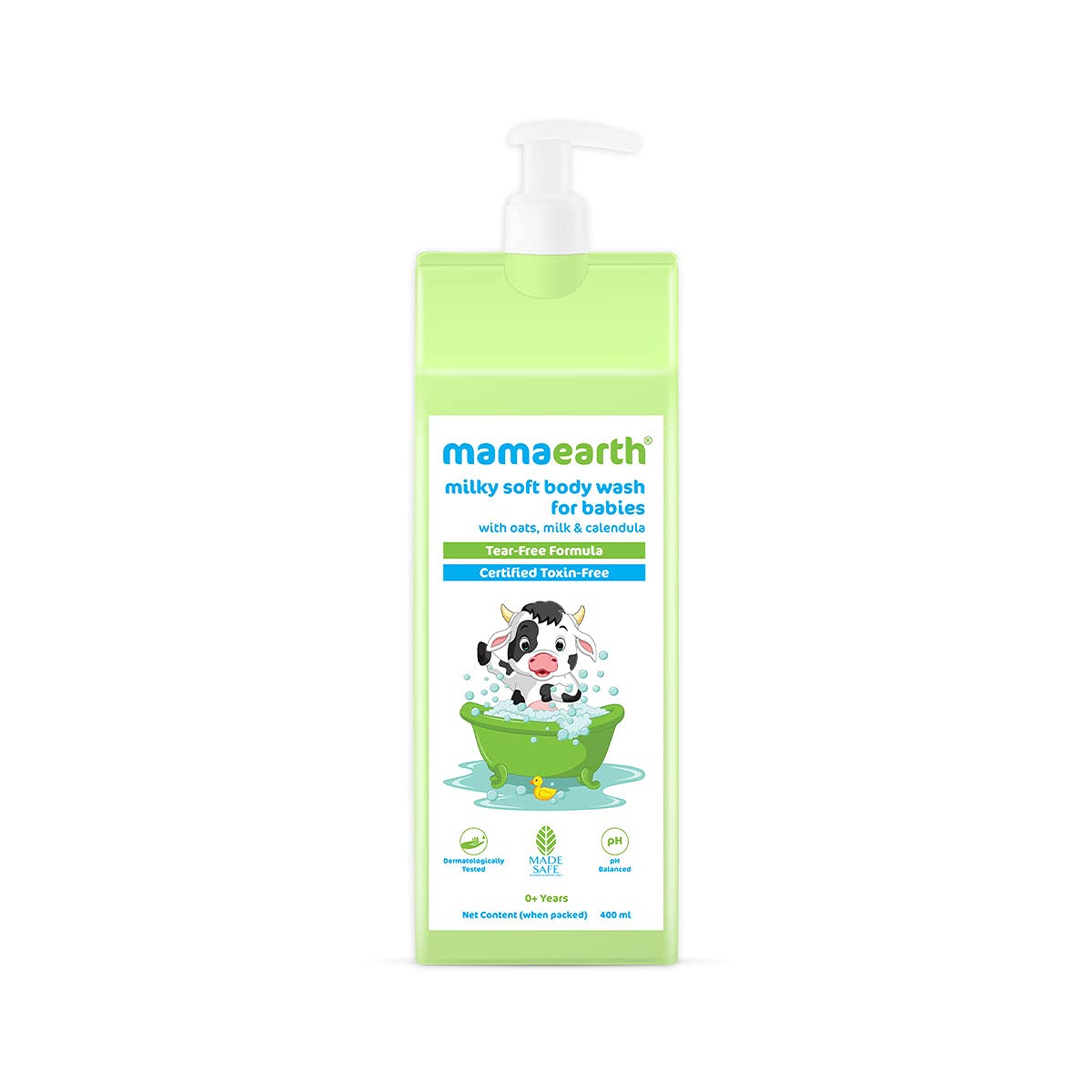 Mamaearth Milky Soft Body Wash for Babies with Oats, Milk and Calendula (400 ml)