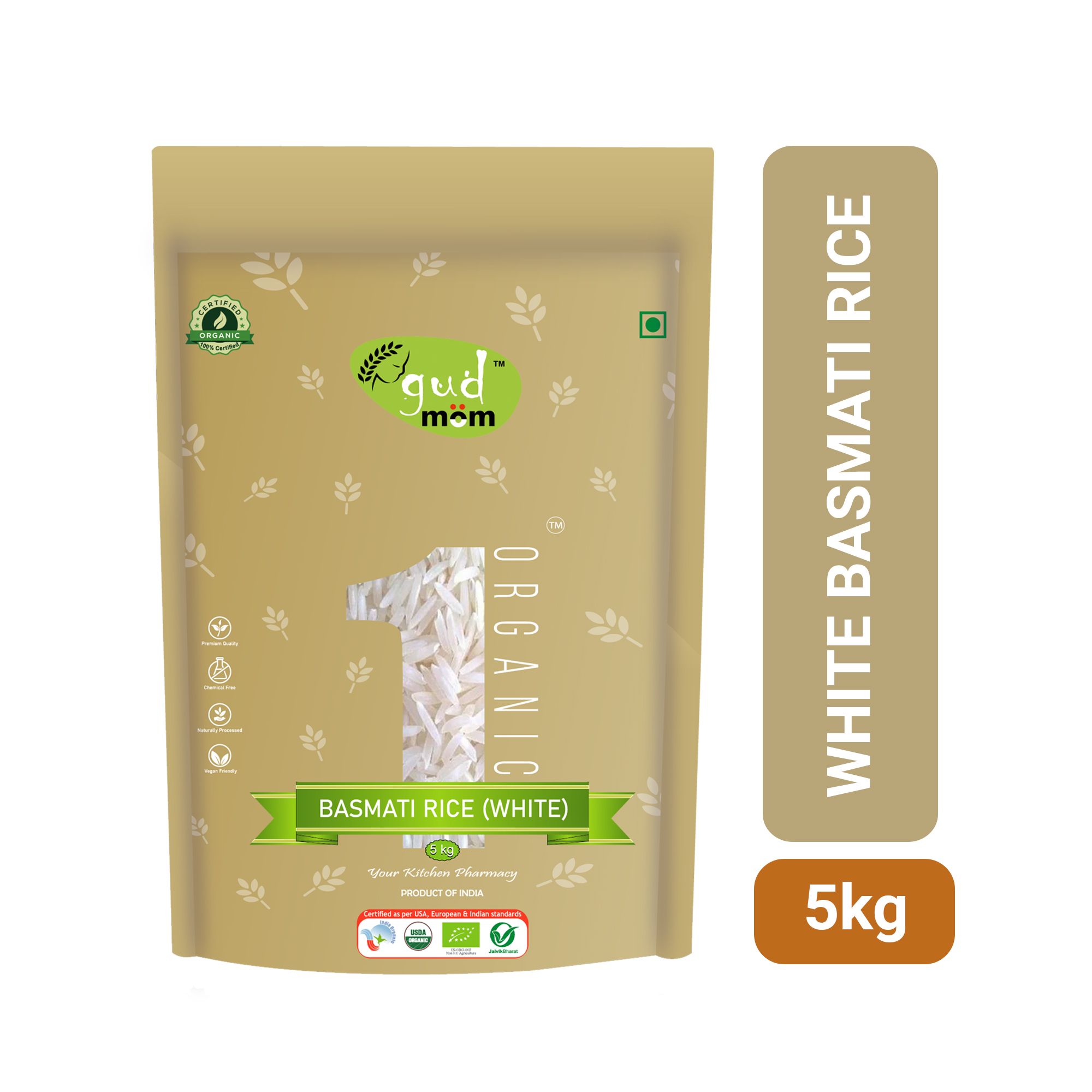 Organic White Basmati Rice 5 Kg