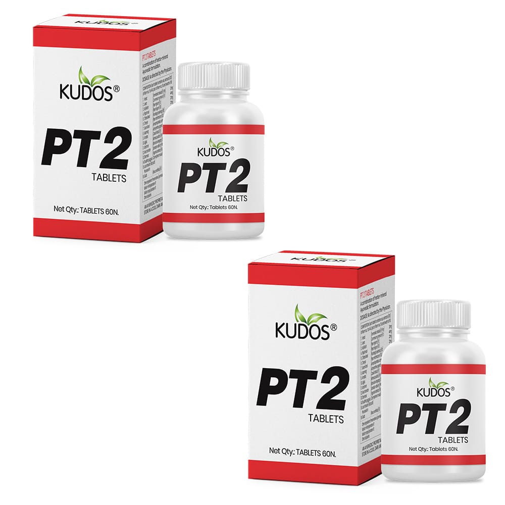 Kudos ayurveda PT2 Tablets | Piles Management Expert | 60 Tablets | Pack of 2