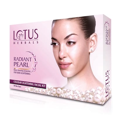 Lotus Herbals Radiant Pearl Cellular Lightening 4 Facial Kit (37 gm each)