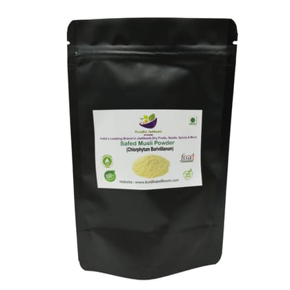 Kunjika Jadibooti Safed Musli Powder | Natural White Musli | Swet Musli | Chlorophytum Borivilianum Powder (100 g)