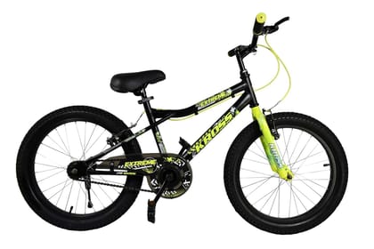 KROSS Extreme 2.40 20 Inches Single Speed Steel Frame BMX Bike Bicycle for Unisex-Youth (Age 5-8 Years, Black and Yellow)