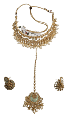 Full neck set with Jhumka & Tikka