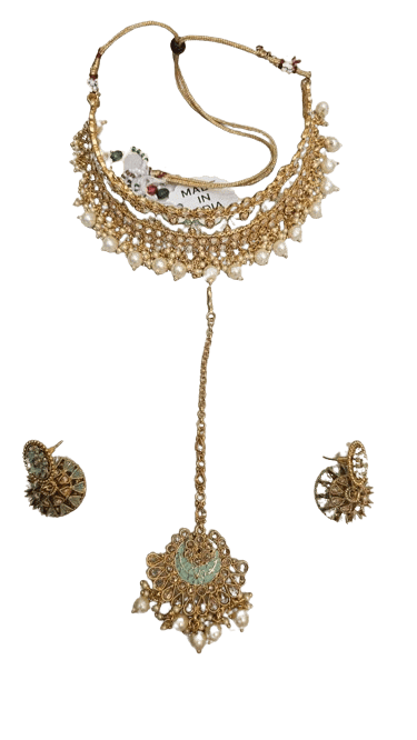 Full neck set with Jhumka & Tikka