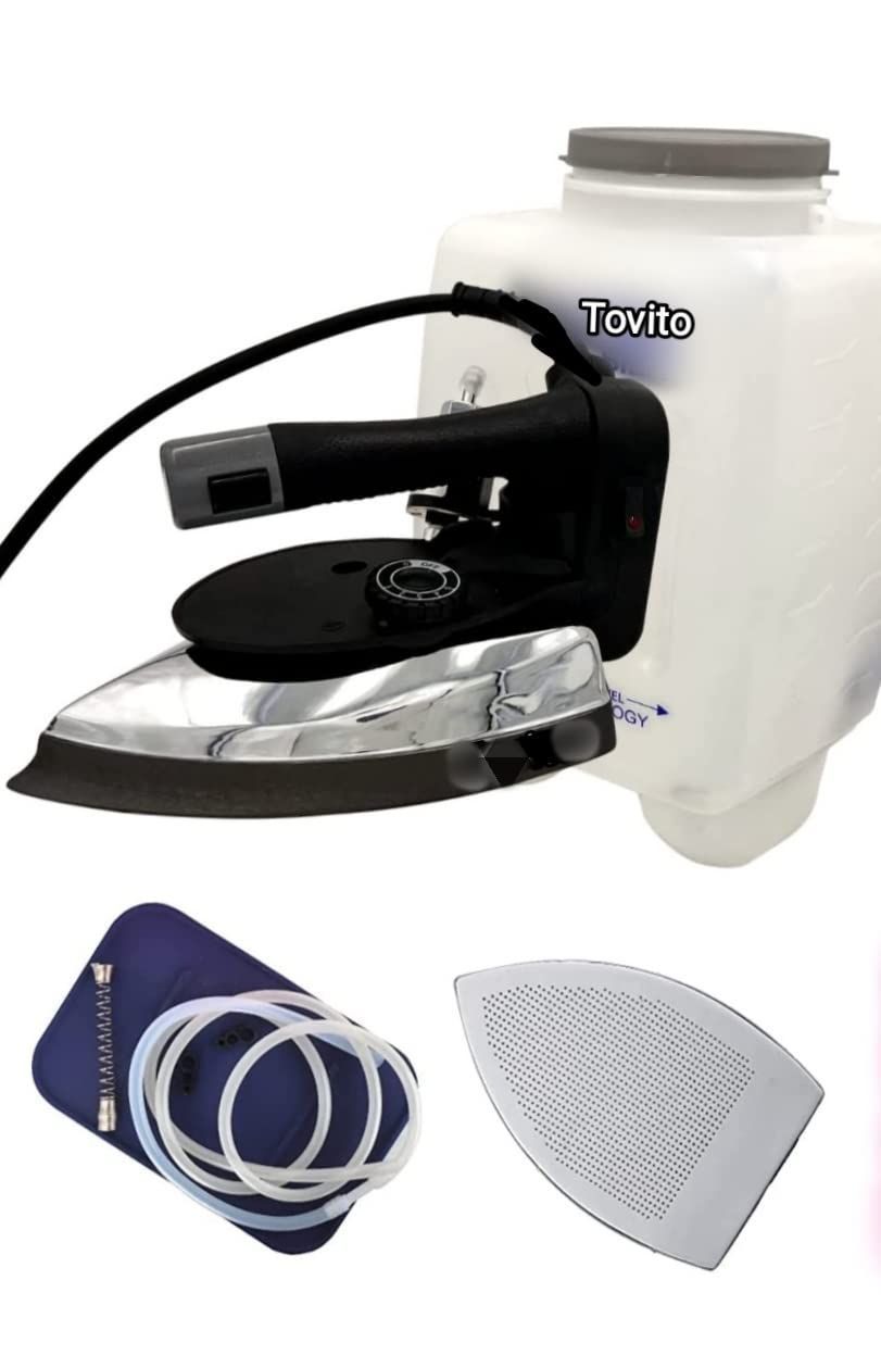 Tovito ES300L Silti Indusrial Electric Steam iron 1600W with 4ltr Water tank,Big Base, Heavy Duty, High Pressure and Performance