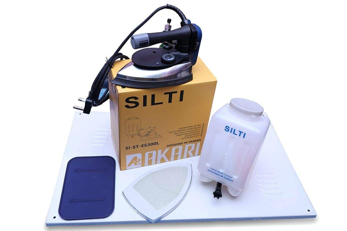 SILTI Industrial ES300-L Gravity Bottle Feed Steam Iron Electric Steam (Black and Silver)