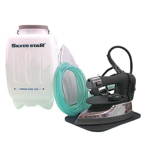 Best Silver Star 1000W 220V Industrial Electric Steam Iron ES-3 with 4.0 L.Water Tank with Steam-Press Teflon Shoes