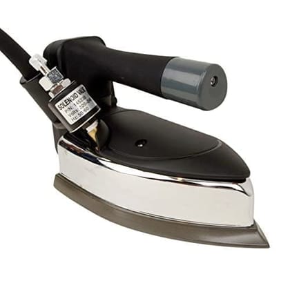 SHILTER ST-96 Stainless Steel 1200W Industrial Gravity Feed Steam Iron, Black and Silver
