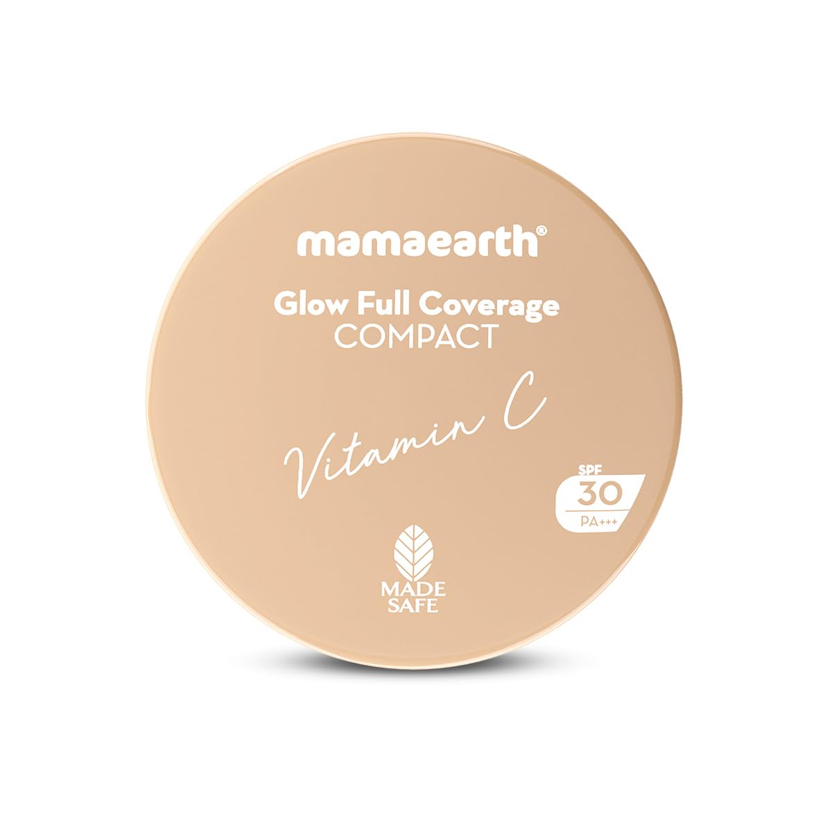 Mamaearth Glow Full Coverage Compact SPF 30 with Vitamin C & Turmeric for up to 3X Instant Glow - 9 g | Even Toned Complexion | Mattifying| Up to 16-Hour Oil Control & Sweat-Resistant (Ivory Glow)