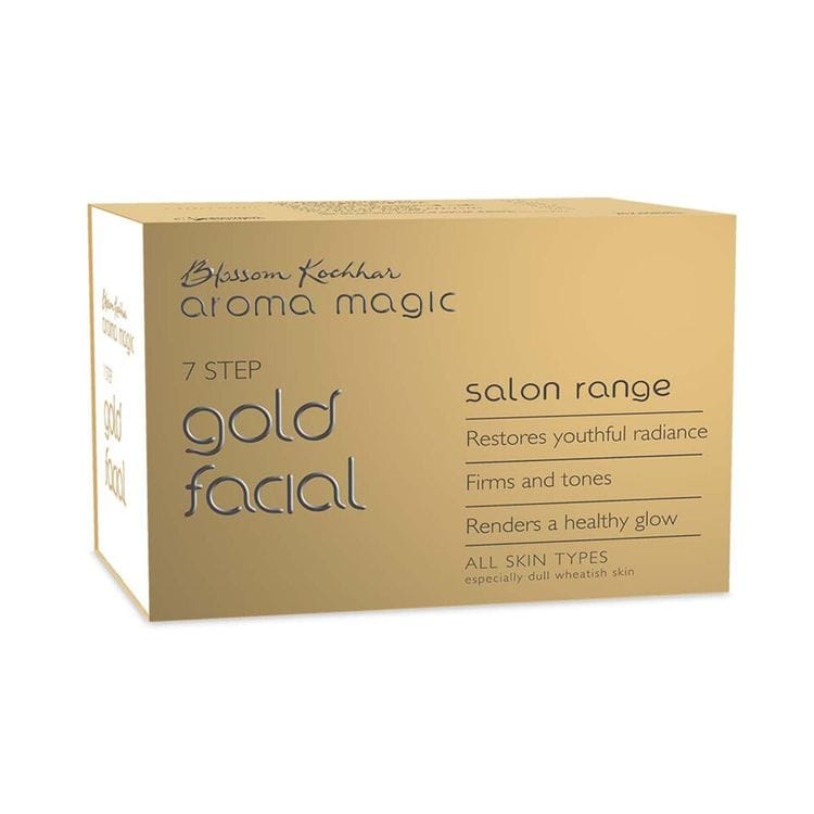 Aroma Magic 7 Step Gold Facial Kit Salon Range (All Skin Types) (50ml + 175g)