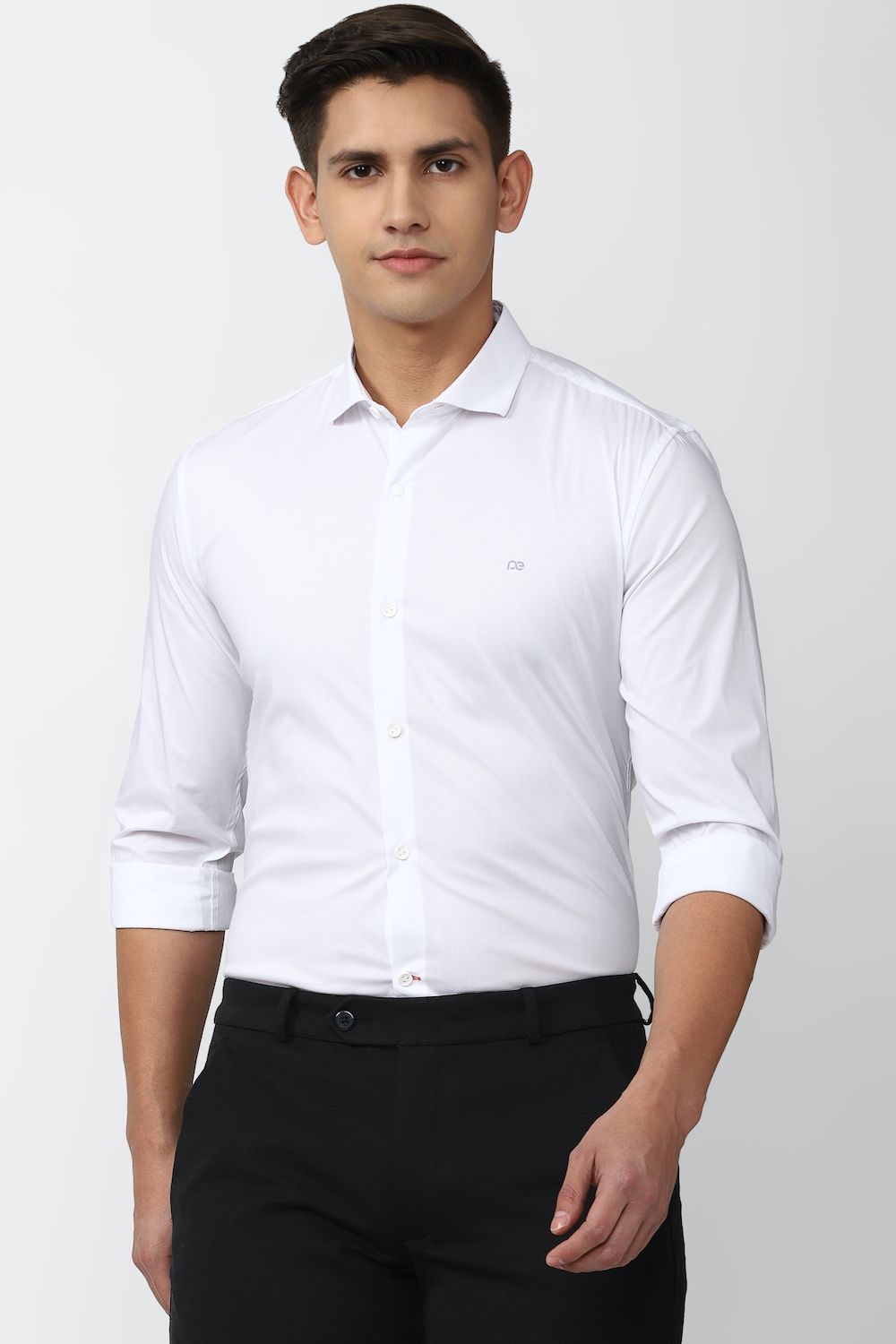 Men White Super Slim Fit Formal Full Sleeves Formal Shirt