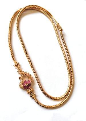 One Gram Micro Gold Plated Mogappu Chain for Women and Girls