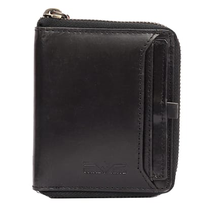 Vital King Men Travel Black Genuine Leather RFID Wallet  (11 Card Slots)