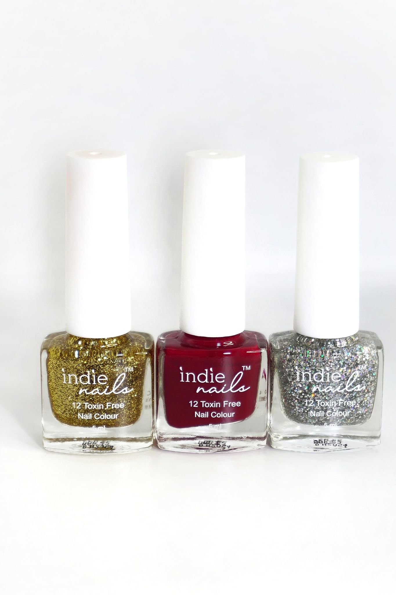 Indie Nails A Big Fat Indian Wedding Vegan Nail Polish Combo Set of 3, mini kit, pack of 3, Quick dry, 12 Toxic Free Formula, Festive Gifting Nail polish, nail enamel