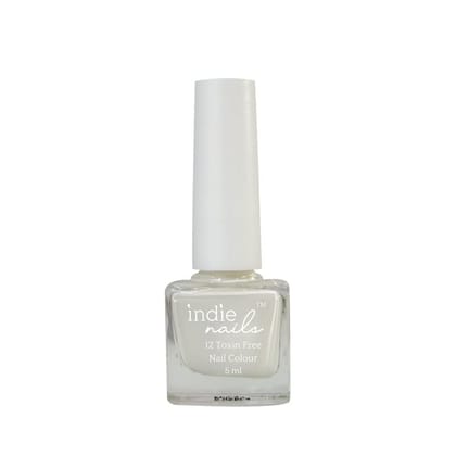 Indie Nails Moonpie is Free of 12 toxins vegan cruelty-free quick dry glossy finish chip resistant. White shade Nail polish, nail enamel, nail lacquer, nail paint Liquid: 5 ml